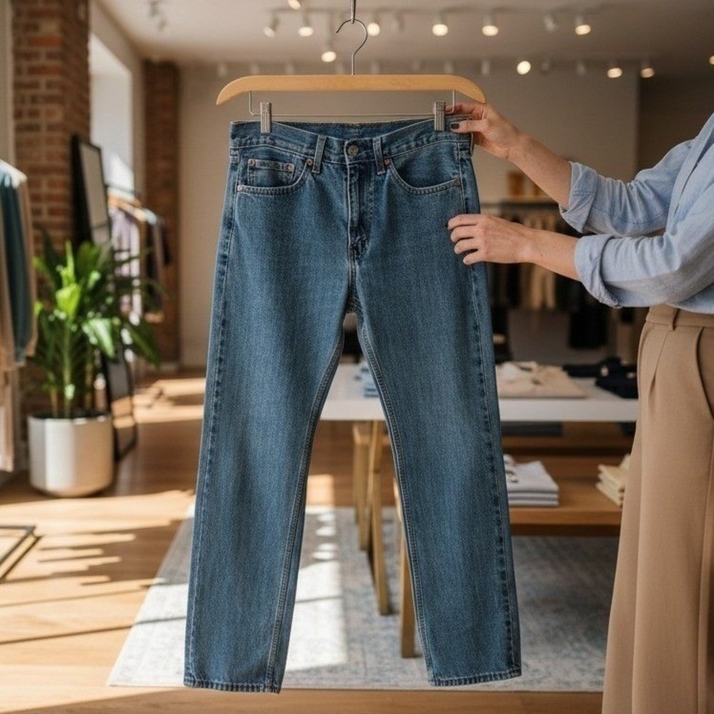 Levi's 505 Men's  Blue Regular Fit Straight Leg Jeans Size 33 x32‎